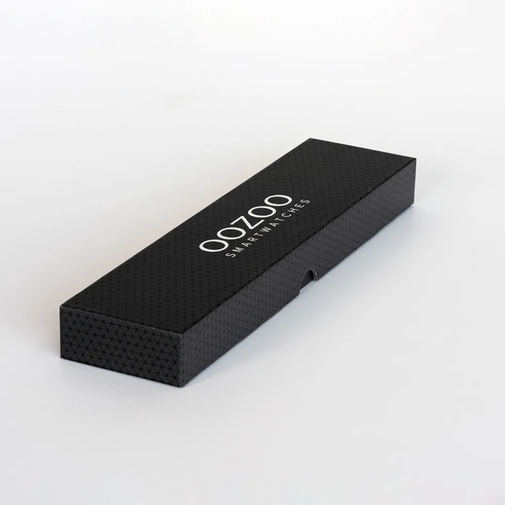 Rosé goudkleurige OOZOO smartwatch met grijze rubber band - Q00404