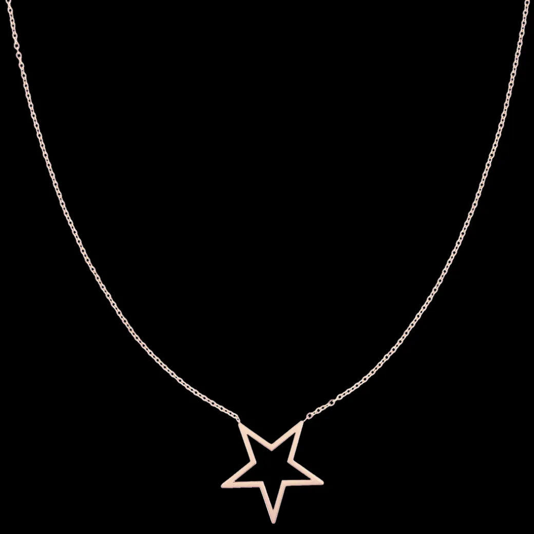 Rosé kleurige armband + ketting set met sterretjes