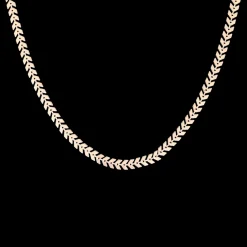 Rosé kleurige armband + ketting set met V-schakel