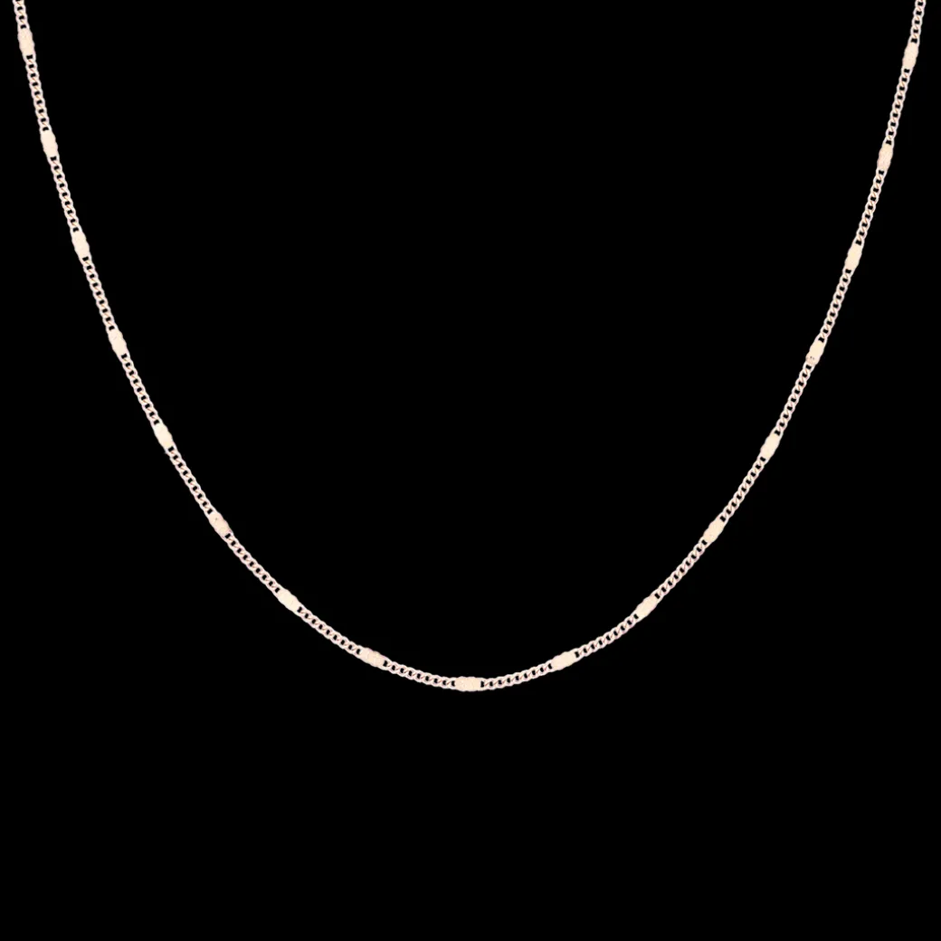 Rosé kleurige armband + ketting set met klassiek detail