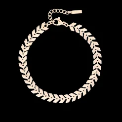 Rosé kleurige armband + ketting set met V-schakel