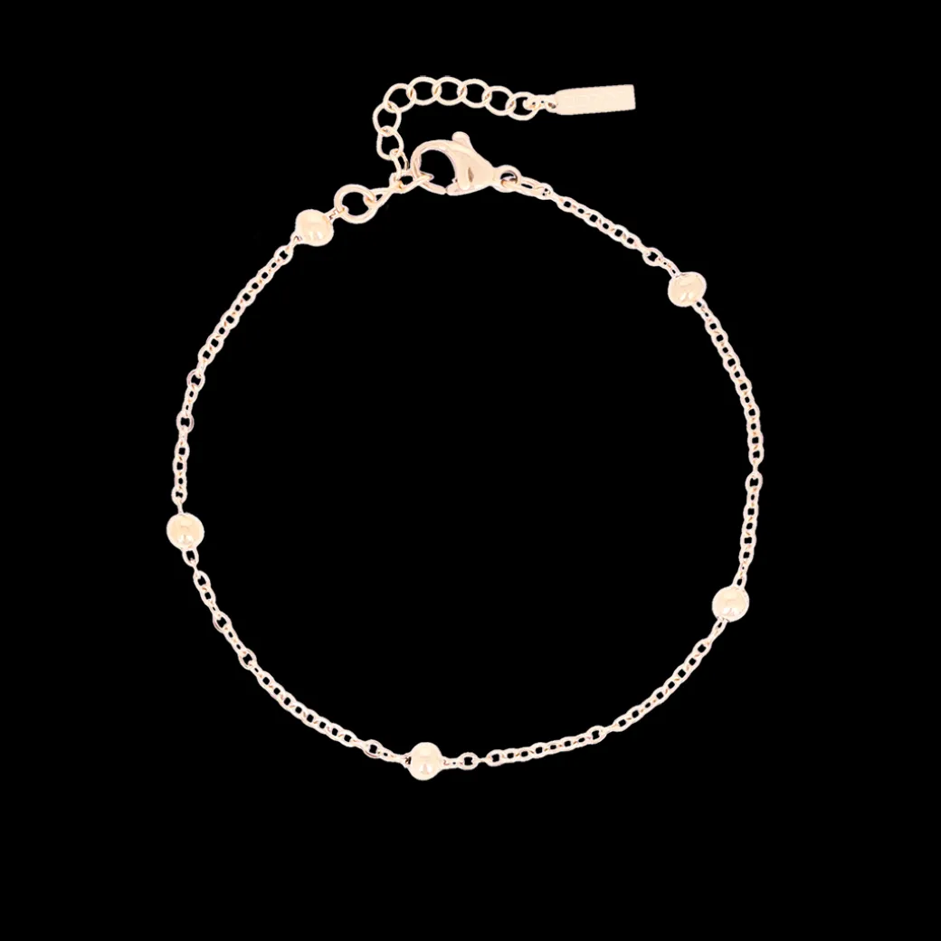 Rosé kleurige armband met bolletjes