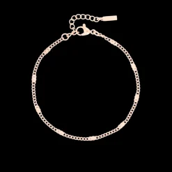 Rosé kleurige armband met klassiek detail