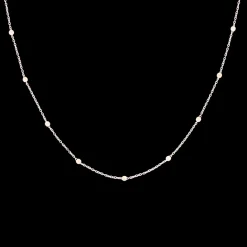 Rosé kleurige ketting met bolletjes