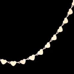 Rosé kleurige ketting met hartjes