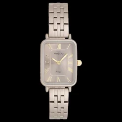 Taupe OOZOO horloge met roestvrijstalen armband roestvrijstalen armband - C20412
