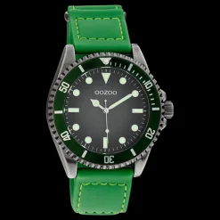 Titanium OOZOO horloge met groene klittenband polsband - C11010