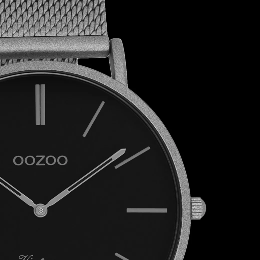Titanium OOZOO horloge met metalen mesh armband - C9929