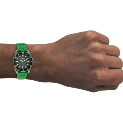 Titanium OOZOO horloge met groene klittenband polsband - C11010