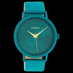 Viridiaan groene OOZOO horloge met leren band - C10581