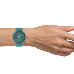 Viridiaan groene OOZOO horloge met leren band - C10581