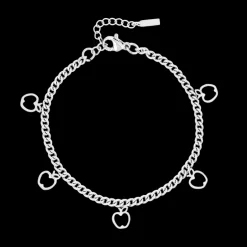 Zilverkleurige armband + ketting set met appels