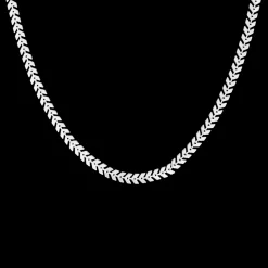 Zilverkleurige armband + ketting set met V-schakel