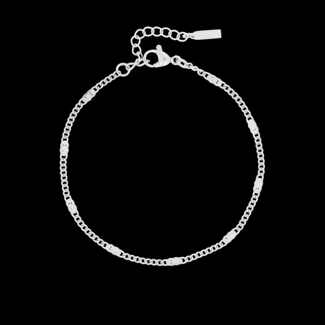 Zilverkleurige armband + ketting set met klassiek detail
