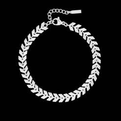 Zilverkleurige armband met V-schakel