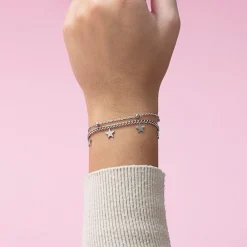 Zilverkleurige armband met sterretjes