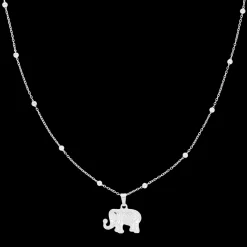 Zilverkleurige ketting met olifant bedeltje