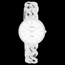Zilverkleurige OOZOO horloge met grove schakelarmband - C20355