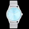 Zilverkleurige OOZOO horloge met metalen mesh armband - C11321