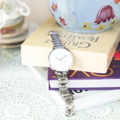 Zilverkleurige OOZOO horloge met roestvrijstalen armband - C11120