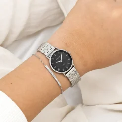 Zilverkleurige OOZOO horloge met roestvrijstalen armband - C20373