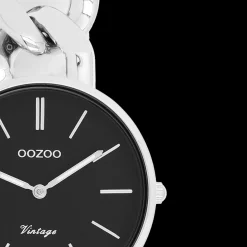 Zilverkleurige OOZOO horloge met grove schakelarmband - C20356