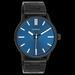 Zwarte OOZOO horloge met roestvrijstalen armband - C11403