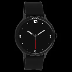 Zwarte OOZOO smartwatch met zwarte rubber band - Q00134